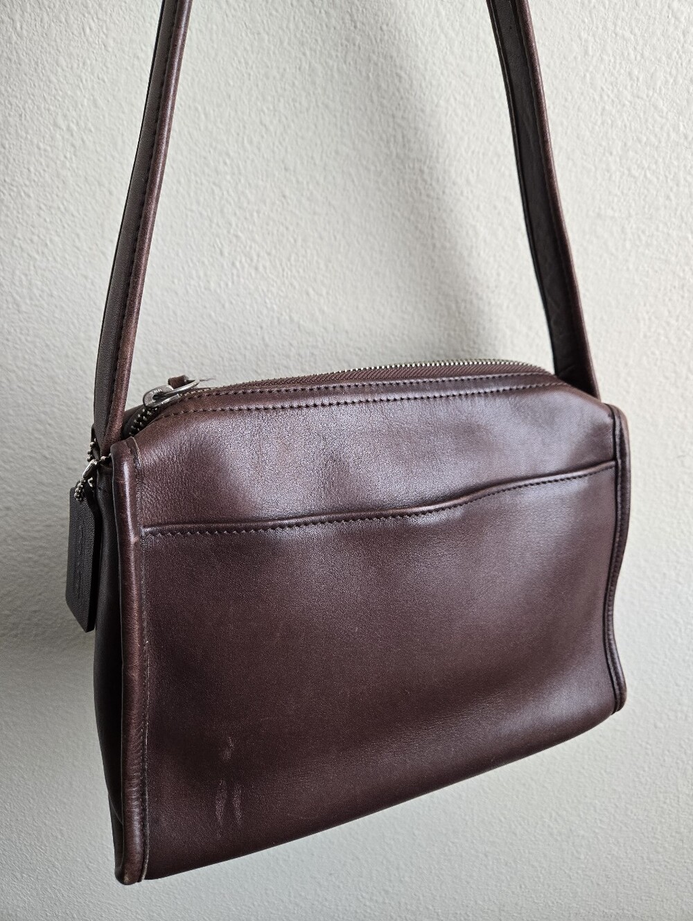 Coach Aero Small Pocket Zip 9053 Mahogany Brown Bag Purse Vintage